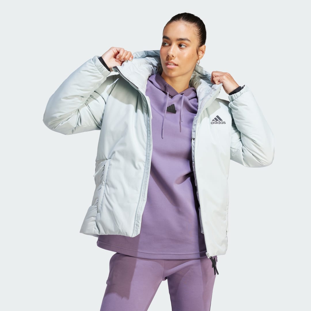 Пухо яке adidas Performance COLD.RDY Hooded Puffer Jacket Зелено | IK3141, 0