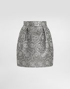 Dolce & Gabbana Floral Lamé Jacquard Miniskirt