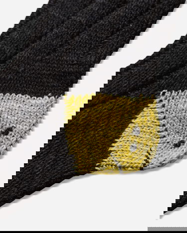 Чорапи KAPITAL SUPER TRUMP MA-1 56 Yarns Happy Heel Socks Черно | EK-1582XS BLACK, 4