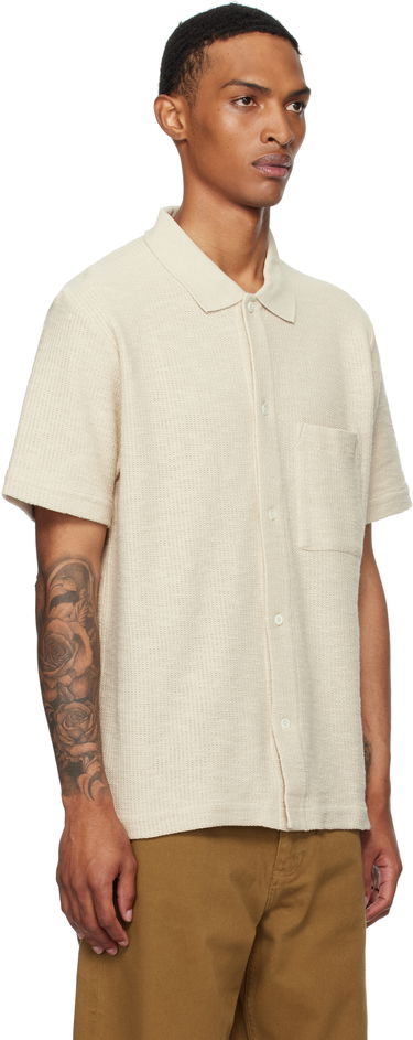 Риза NORSE PROJECTS Norse Projects Gustav Crochet Jersey Shirt Бежово | N01-0683, 1