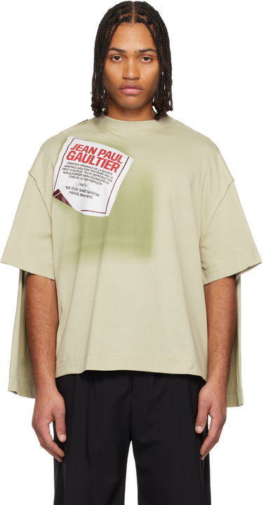 Тениска Jean Paul Gaultier 'The Gaultier Label' Double T-shirt Бежово | 25/04-U-TO344-J017-490130, 0
