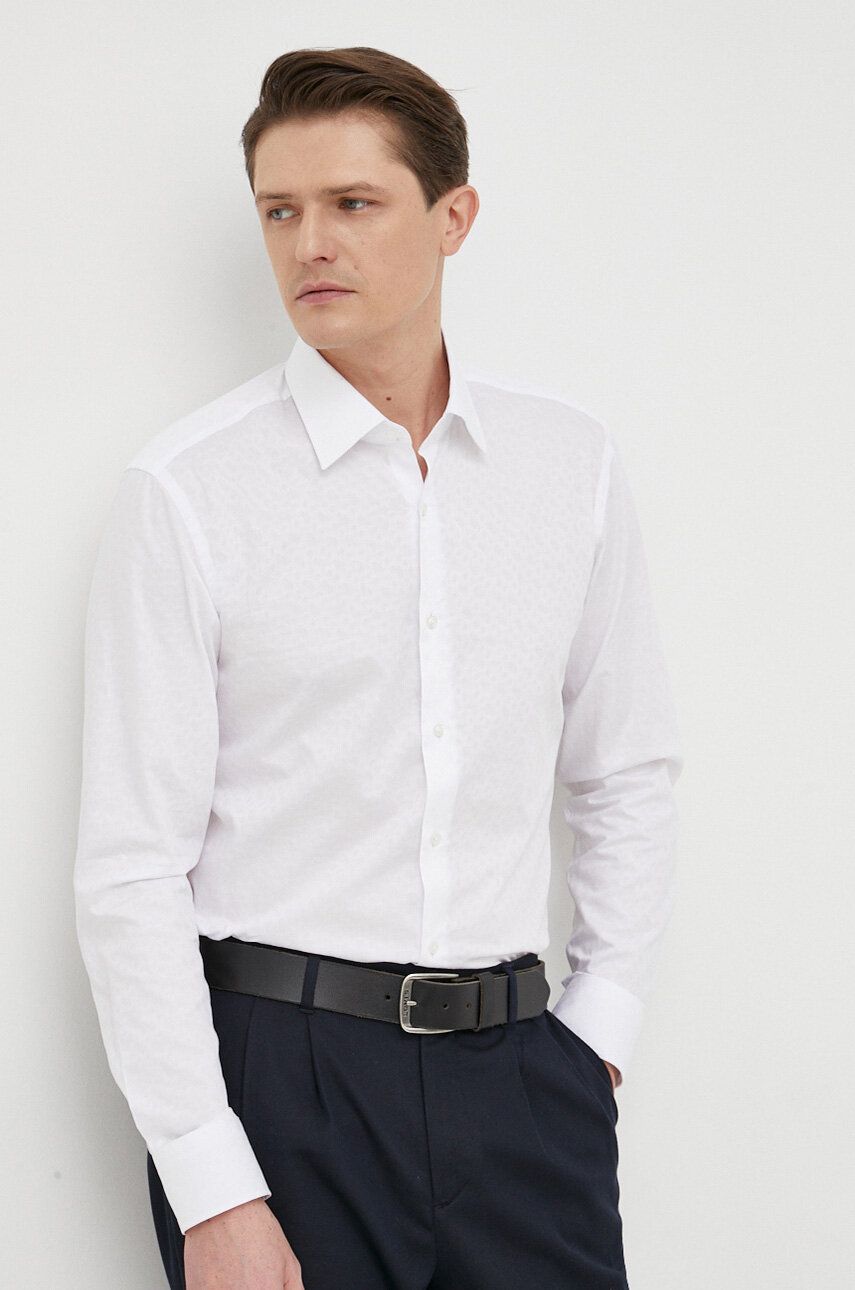 Риза BOSS Slim-Fit Shirt Бяло | 50473310, 0