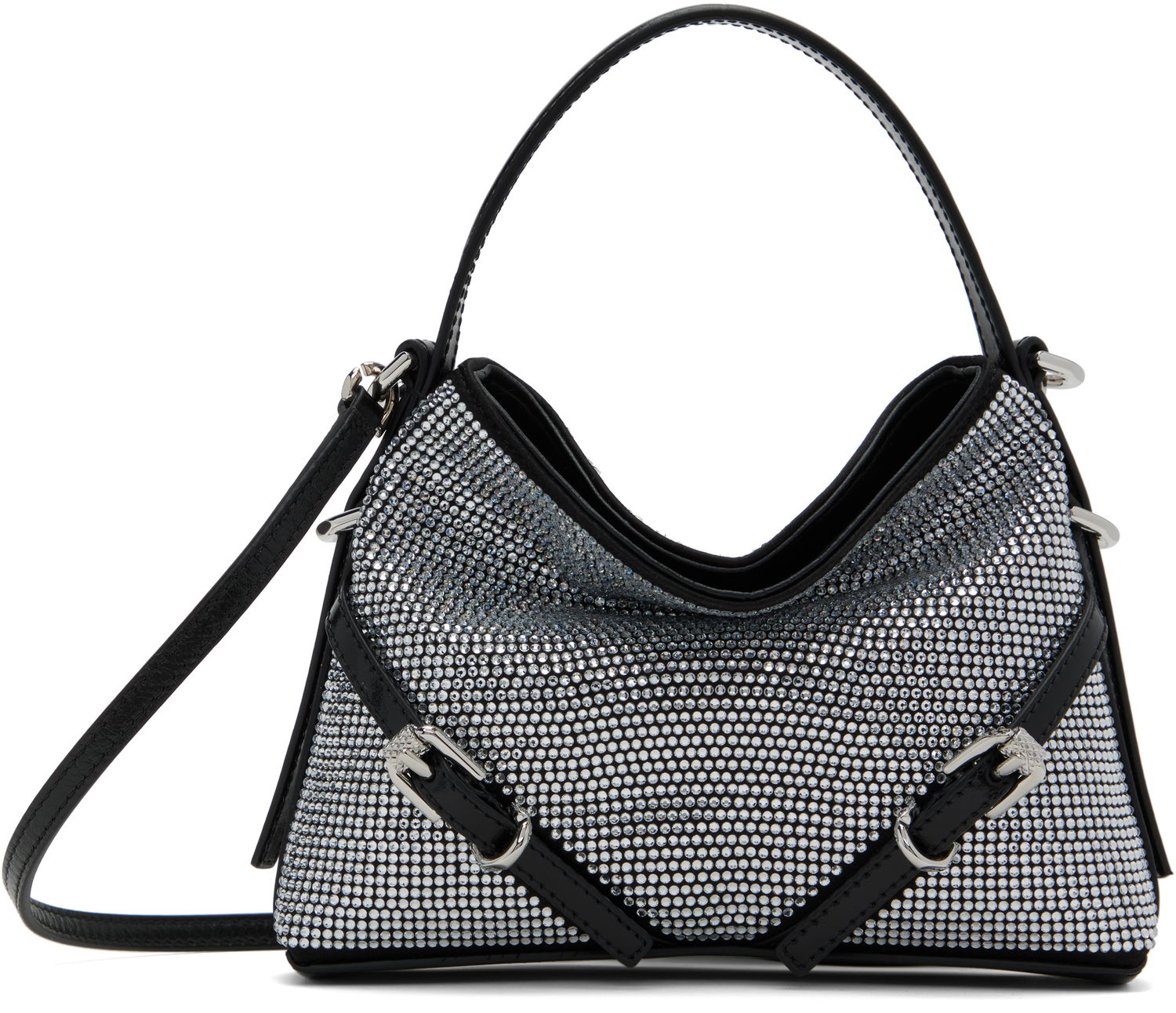 Дамска чанта Givenchy Voyou Crystal Embellished Nano Bag Черно | BB60NHB27L934, 0