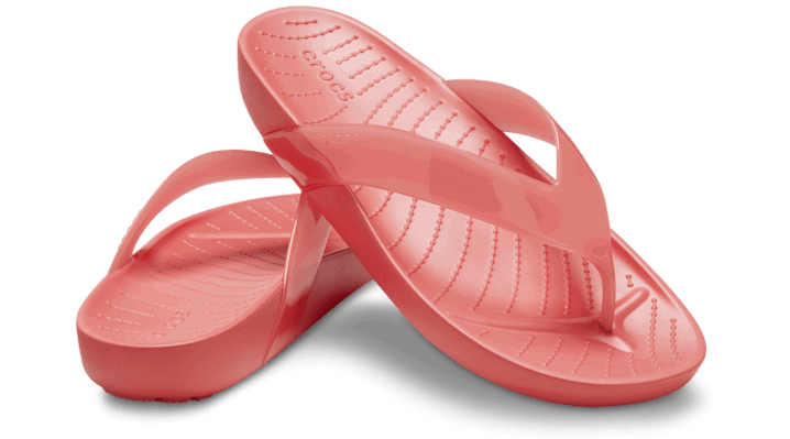 Кецове и обувки Crocs Splash Glossy Flips Червено | 208534-6VT, 1