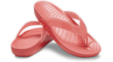 Кецове и обувки Crocs Splash Glossy Flips Червено | 208534-6VT, 1