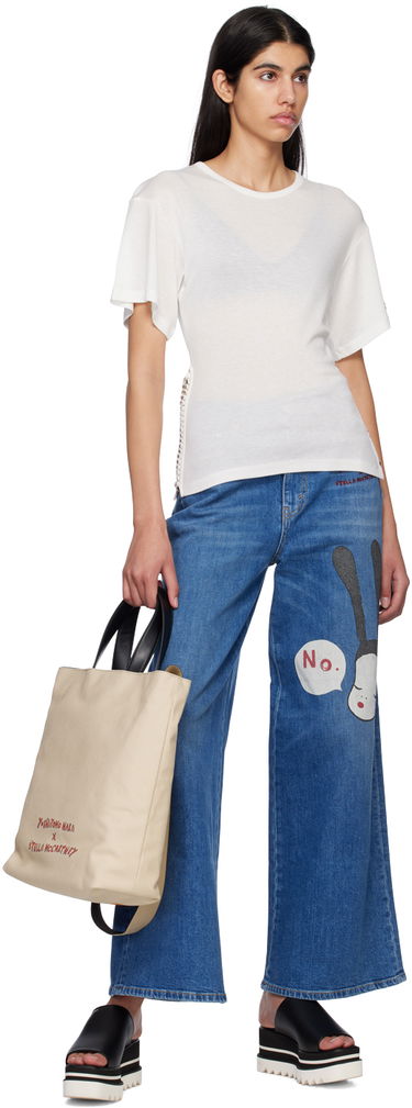 Тениска Stella McCartney Stella McCartney Chain T-Shirt Бяло | 6J01043SPX03, 3