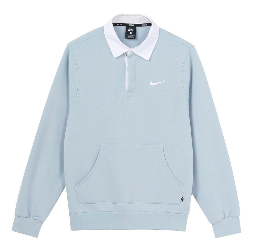 Поло тениска Nike SB SB Fleece Rugby Knit Top Синьо | DM6483-440