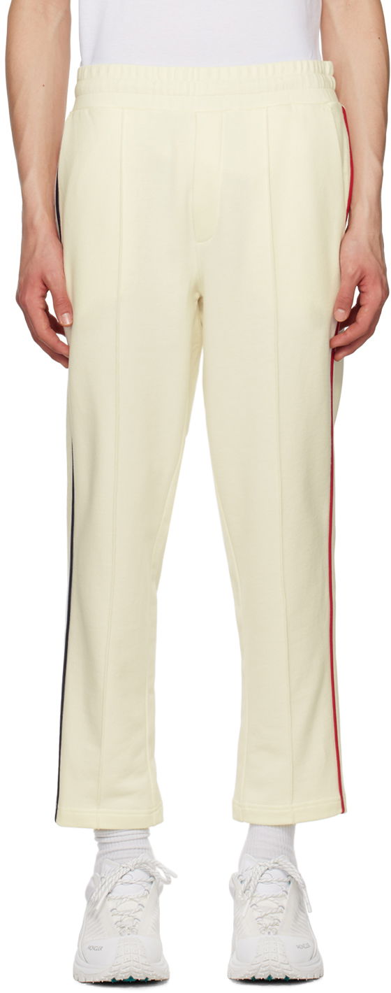 Панталони Moncler Piped Lounge Pants Бяло | I10918H0000789A1B, 0