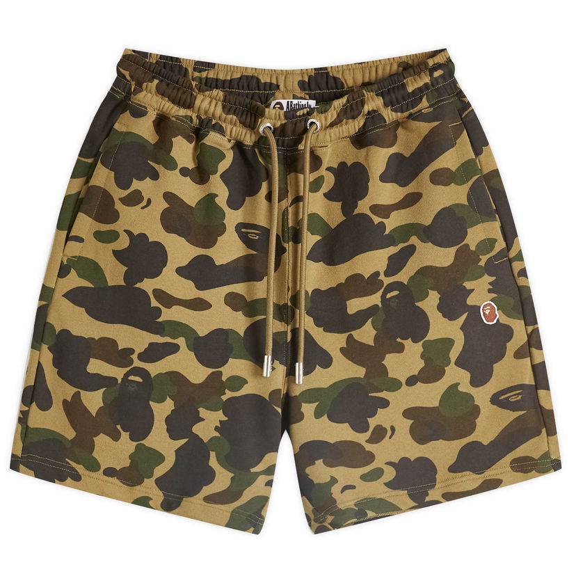 Къси панталони BAPE A Bathing Ape 1st Camo One Point Sweat Short Зелено | 001SPK301308M-GRN