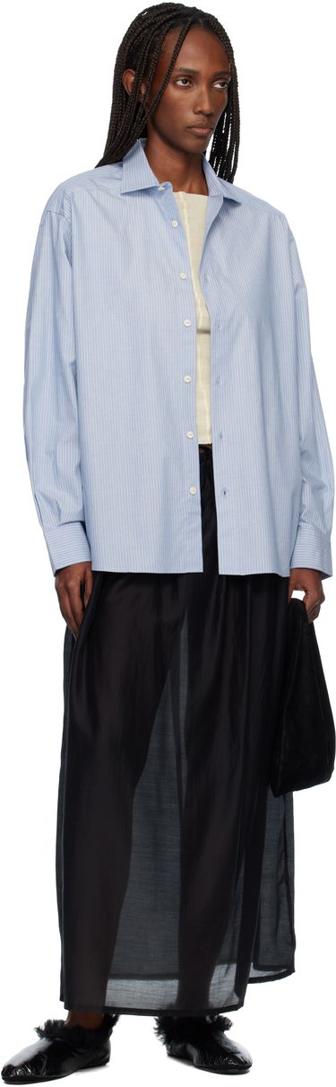 Риза Baserange Claude Striped Long Sleeve Collared Shirt Синьо | TSCL-PO-000, 3