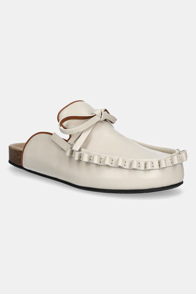 Кецове и обувки JW Anderson JW Anderson Leather Mules Бяло | LF0069.LA0323.002