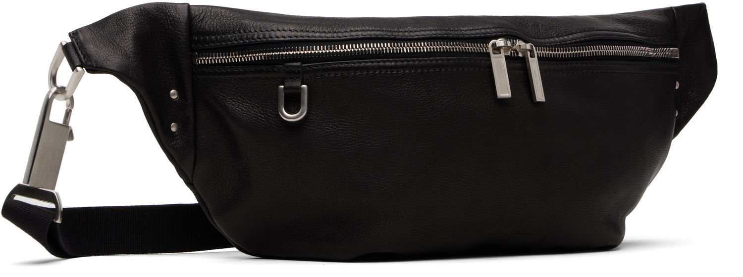 Чанта за кръста Rick Owens Rick Owens Concordians Leather Bumbag Черно | RA02E0731 LBU, 1