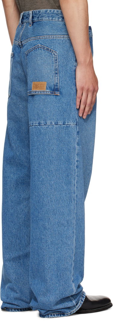 Дънки Maison Margiela MM6 Maison Margiela Wide-Leg Jeans Синьо | SH0LA0023 M30018, 2