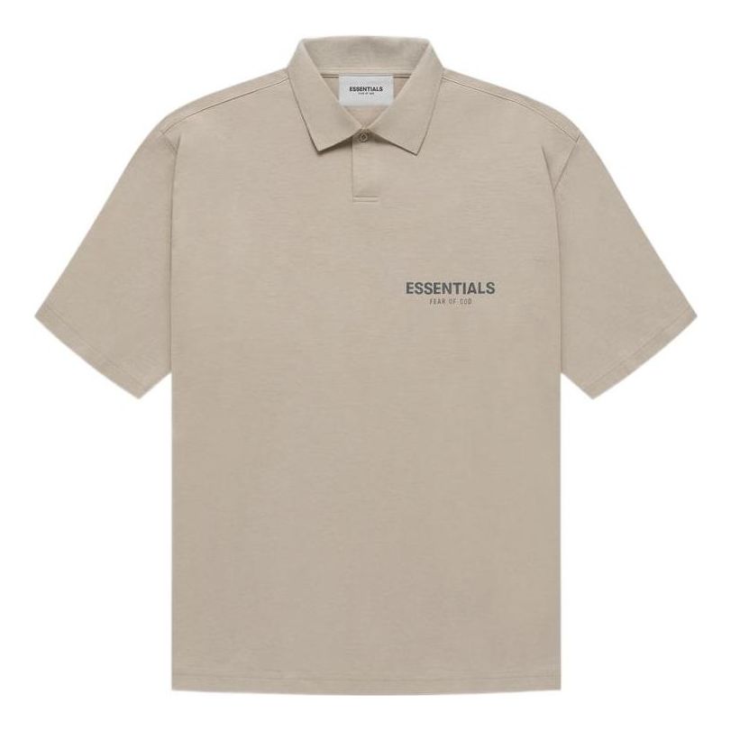 Поло тениска Fear of God Essentials Polo Shirt Бежово | FOG-FW21-593