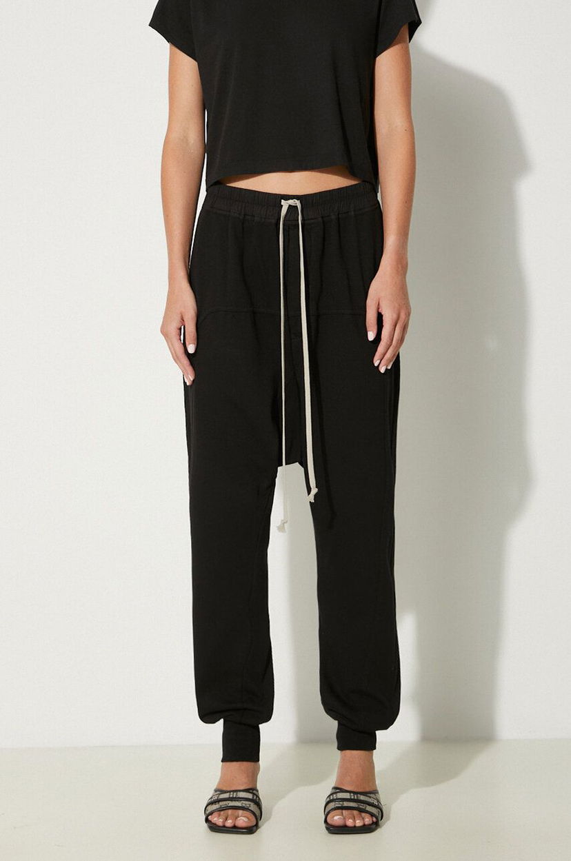 Карго панталони Rick Owens Prisoner Drawstring Pants Черно | DS02D2330.RIG