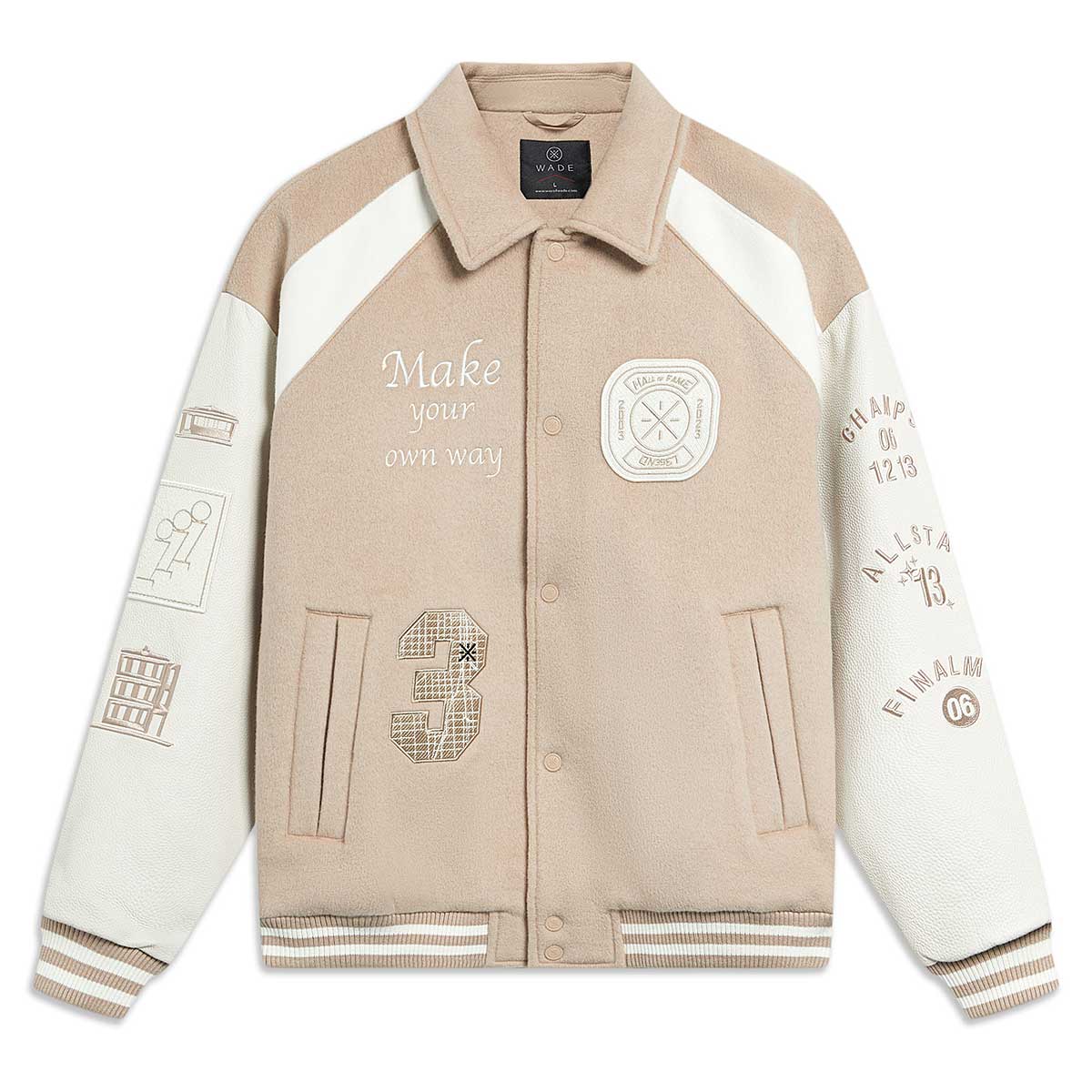 Яке Li-Ning D. WADE Hall of Fame Varsity Jacket Бежово | AJPT005-3, 1