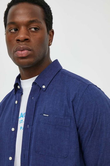 Риза Barbour Barbour Slim Fit Button-Down Shirt Тъмно синьо | MSH5090, 4