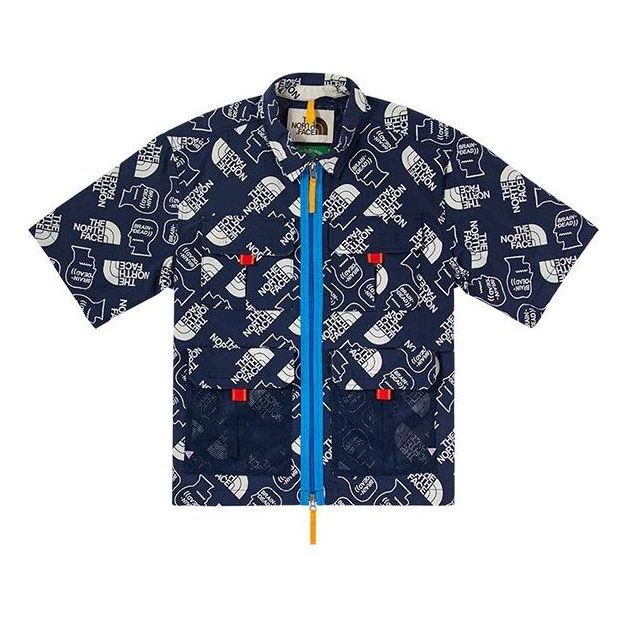 Риза The North Face Brain Dead Boxy Short Sleeve Mountain Shirt Синьо | 529V-WF3, 0