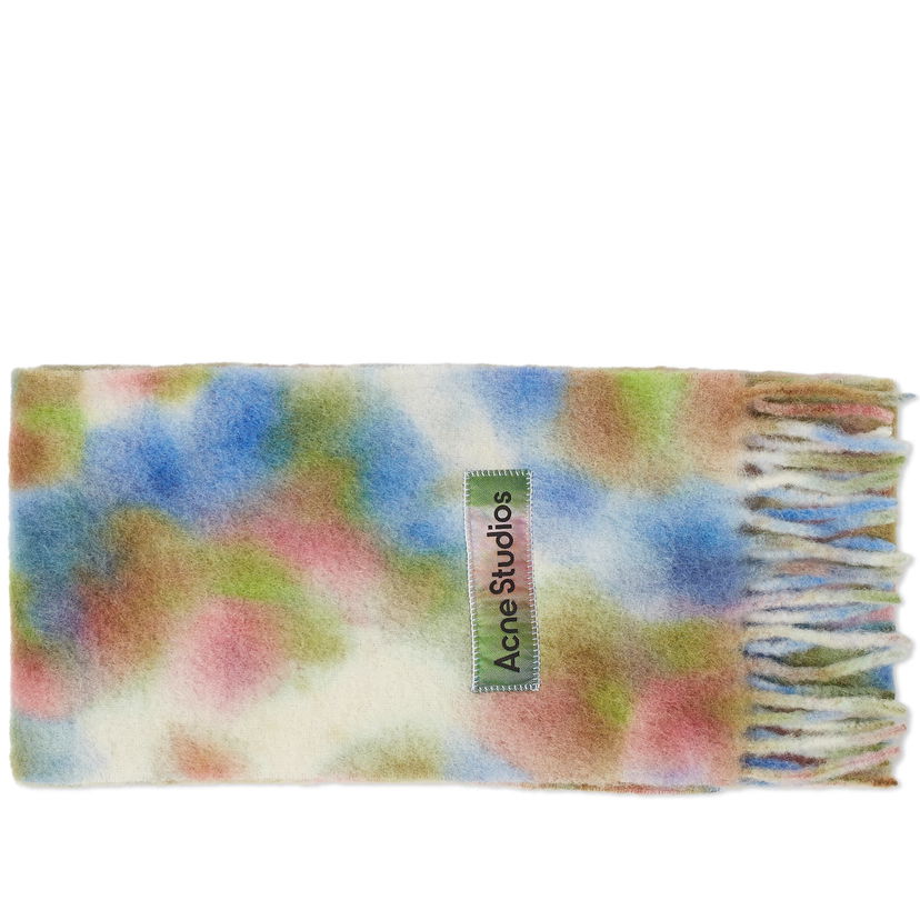 Шал Acne Studios Varinga Tie Dye Scarf Зелено | CA0284-BHM