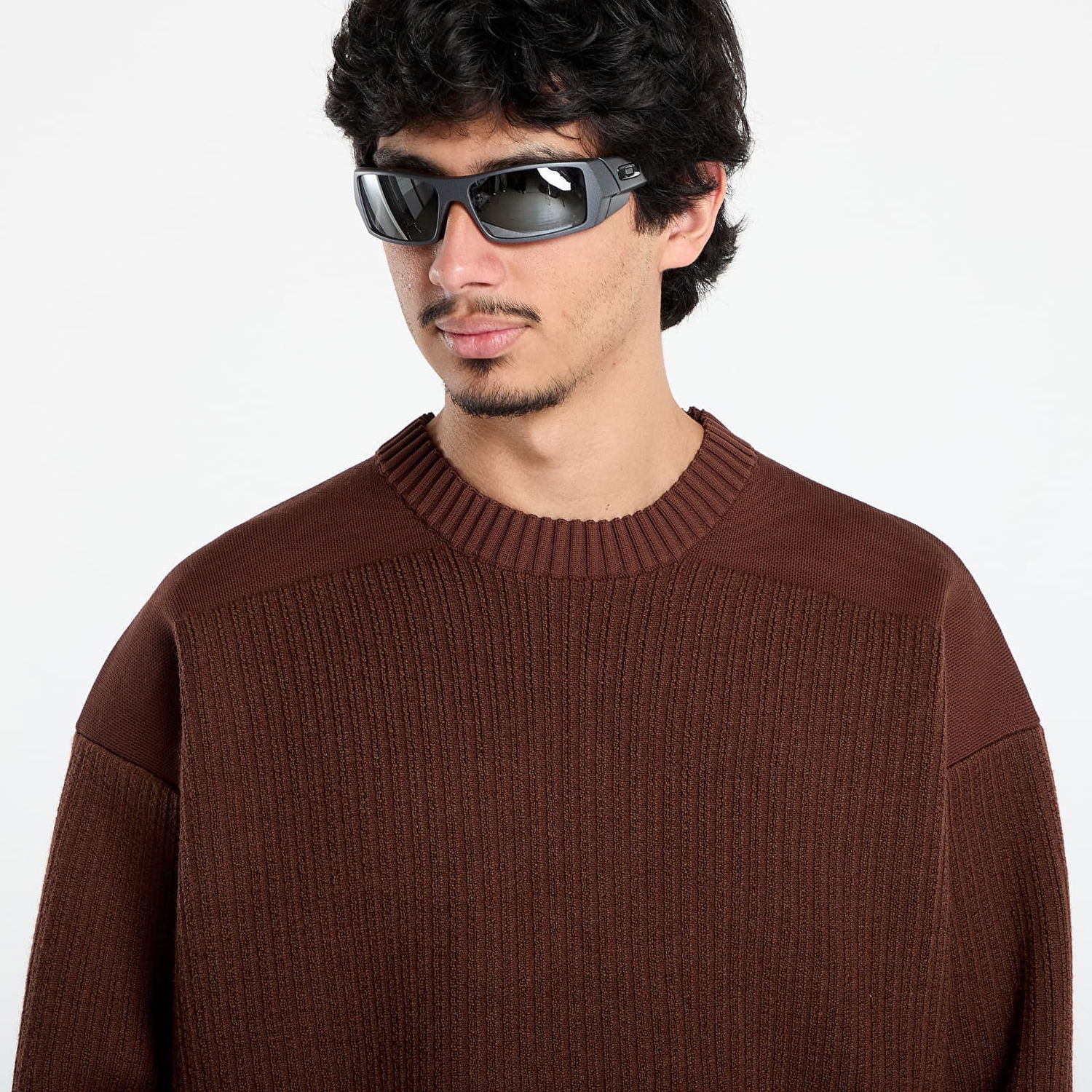 Пуловер Y-3 Y-3 Padded UT Crew Sweater Кафяво | KD2560, 1