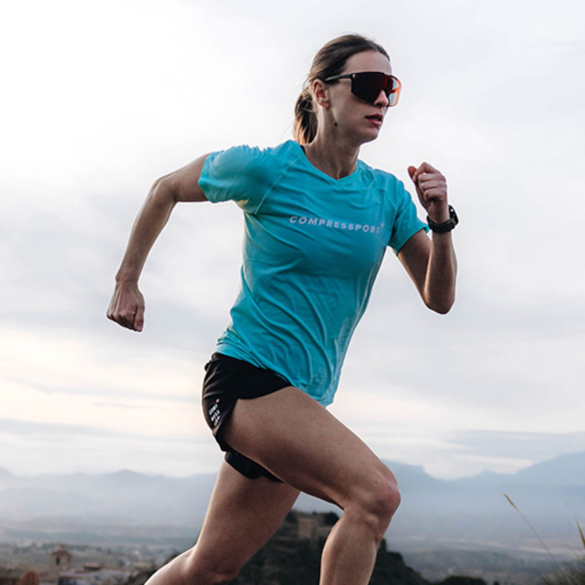 Тениска Compressport Training Logo T-Shirt Зелено | atsw4315053, 1