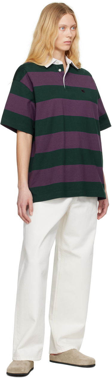 Поло тениска Carhartt WIP Carhartt WIP Seffner Striped Rugby Polo Лилаво | I034552 2SCXX, 3