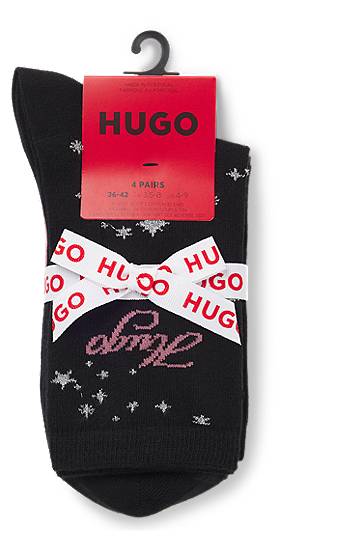 Чорапи BOSS Gift-boxed four-pack of patterned regular-length socks Многоцветен | 50546396, 1