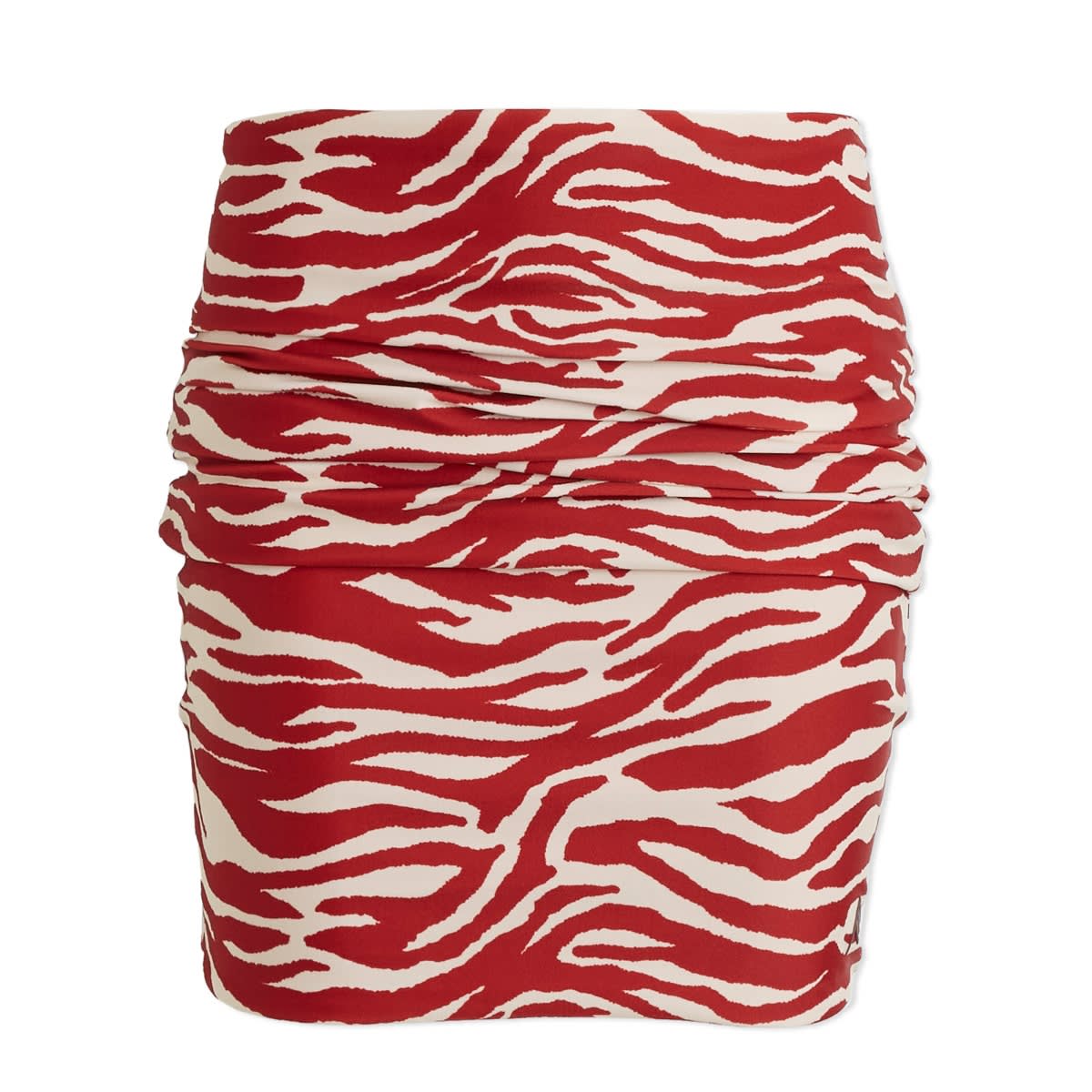 Пола The Attico Attico Zebra Print Mini Skirt Червено | 243WBB09-649, 1