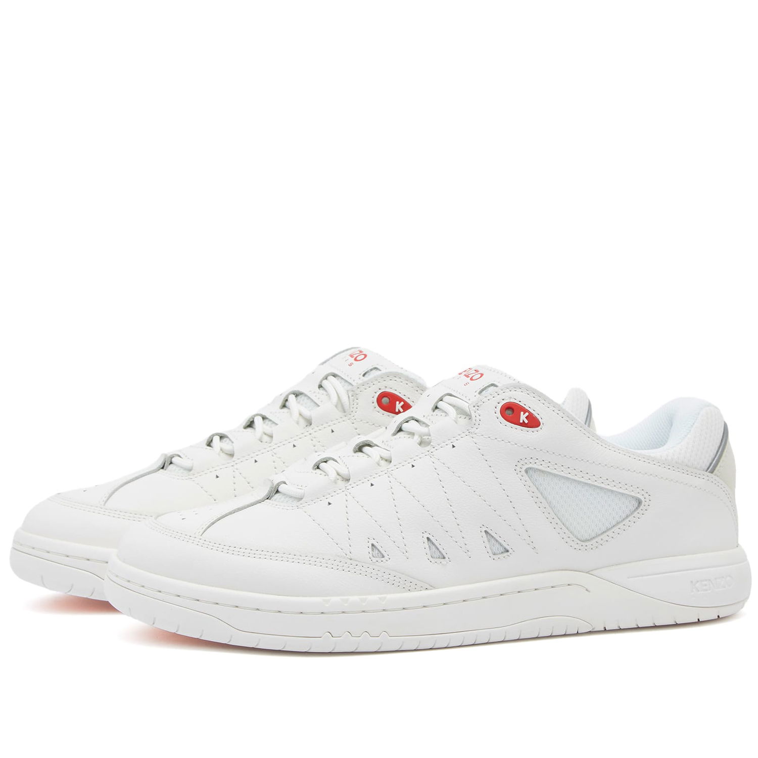 Кецове и обувки KENZO Men's PXT Low Top Sneakers in White, Size EU 40 | END. Clothing Бяло | FE55SN080L54-01, 0