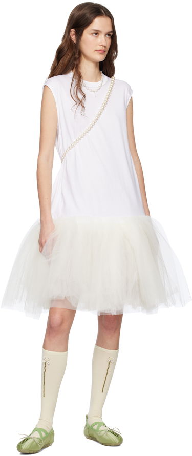 Pокля Simone Rocha Simone Rocha Relaxed Ballet Tutu Midi Dress Бяло | 7396 0553, 4