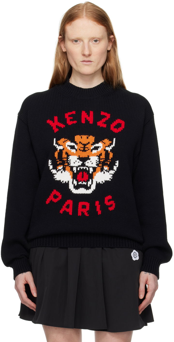 Пуловер KENZO Lucky Tiger Sweater Черно | FE58PU0143LD, 0