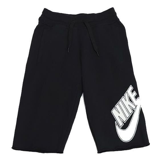 Спортни панталони Nike Logo Print Straight Shorts Черно | 704685-010