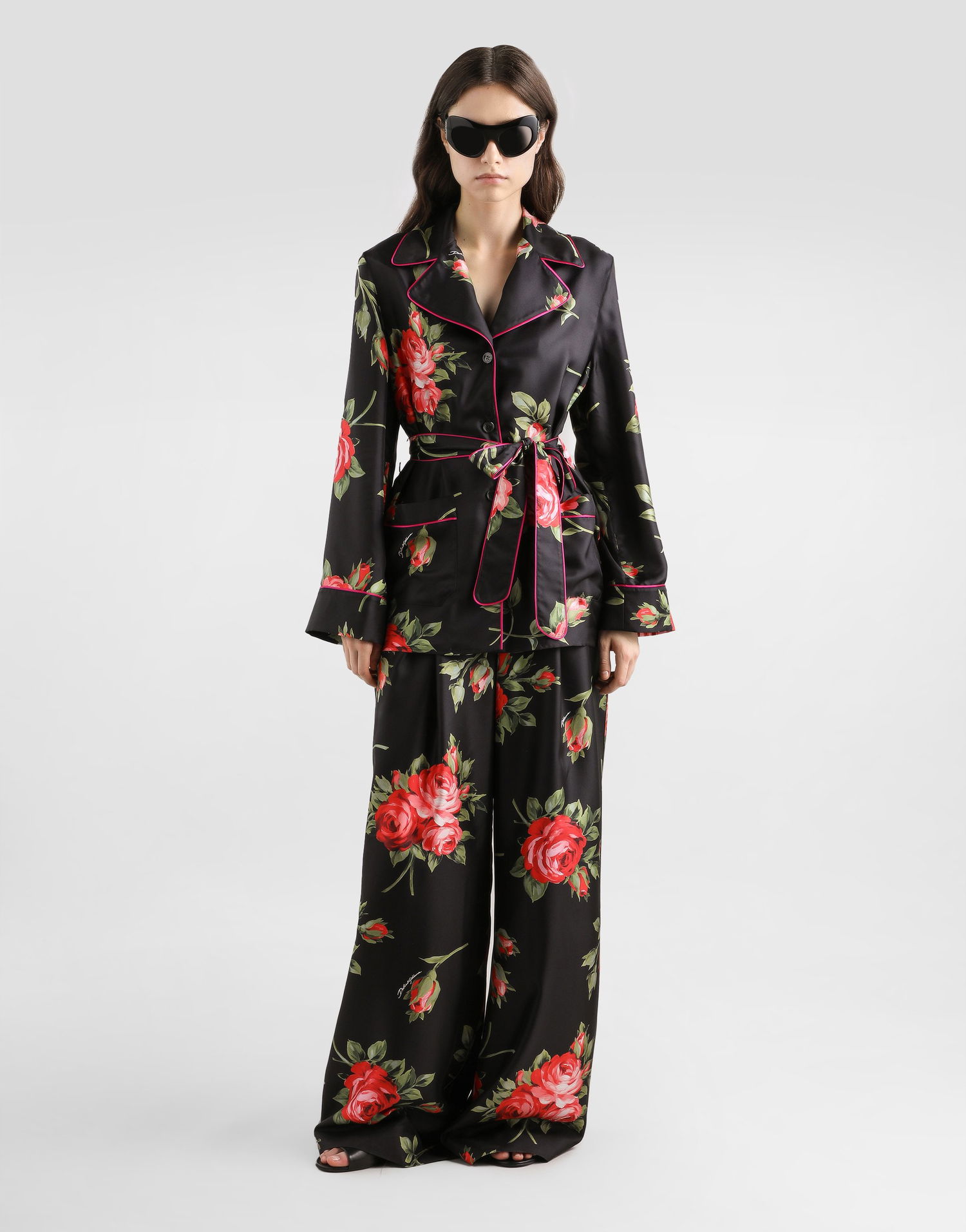 Риза Dolce & Gabbana Rose Bouquet-print Vanity Twill Shirt Многоцветен | F5Q03TIS11GHN5ZN, 1