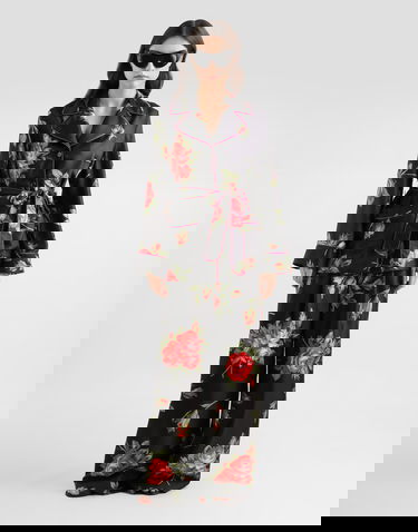 Риза Dolce & Gabbana Rose Bouquet-print Vanity Twill Shirt Многоцветен | F5Q03TIS11GHN5ZN, 1