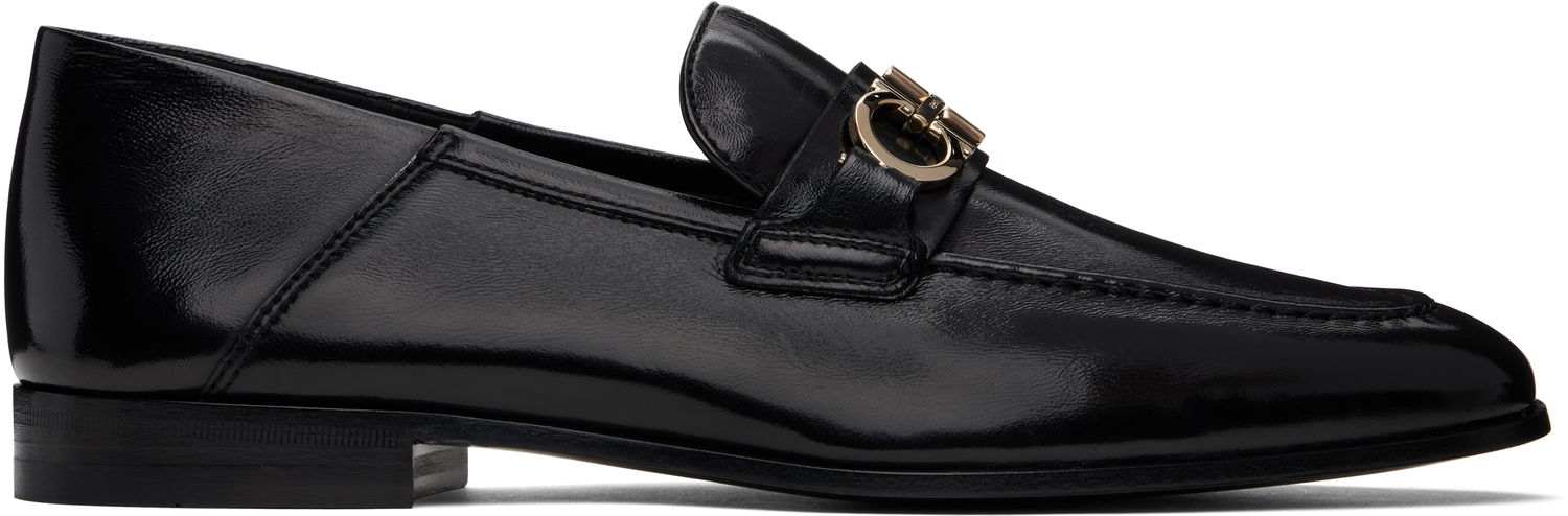 Кецове и обувки FERRAGAMO Salvatore Ferragamo Hybrid Gancini Ornament Loafers Черно | 778971, 0