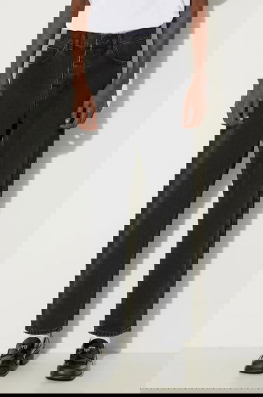 Дънки Carhartt WIP Carhartt WIP Straight Fit Cropped Jeans Черно | I029208.BLACK.STON, 0