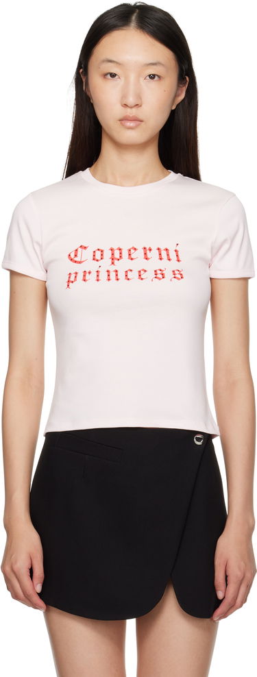 Тениска Coperni Coperni Princess Slim-Fit T-Shirt Розово | DJS07F5017, 0