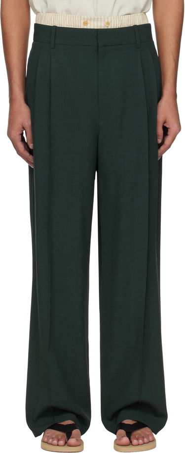 Панталони The Row The Row Silas Pleated Trousers Зелено | 909-W3685, 0