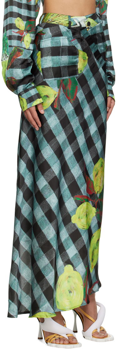 Пола Ottolinger Ottolinger Lemon Gingham Maxi Skirt Многоцветен | 1100904, 1