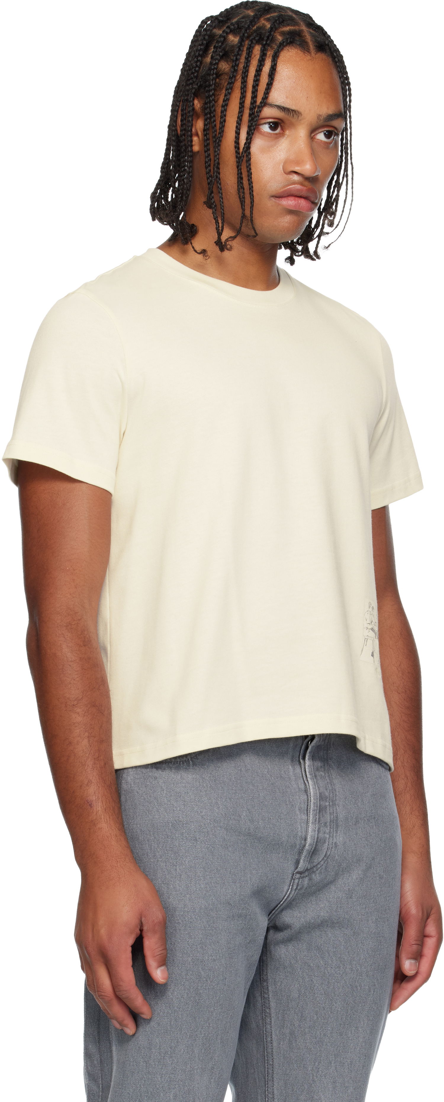 Тениска JW Anderson JW Anderson Mini Graphic T-shirt Бежово | JT0315-PG1510, 1