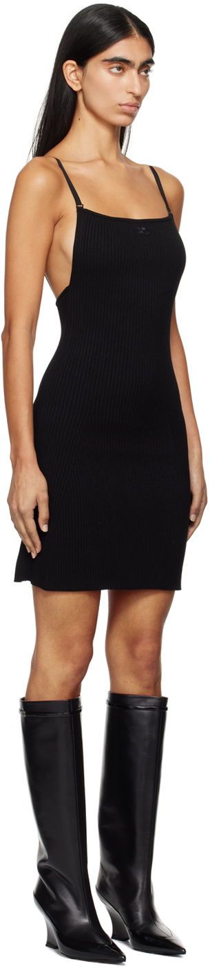 Pокля Courrèges Ribbed Mini Dress Черно | 324MRO441FI0001, 1