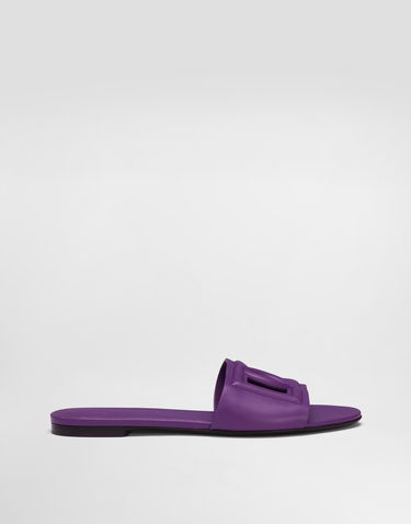 Аксесоари Dolce & Gabbana Dolce & Gabbana Calfskin Slides Лилаво | CQ0436AY3298H438, 0