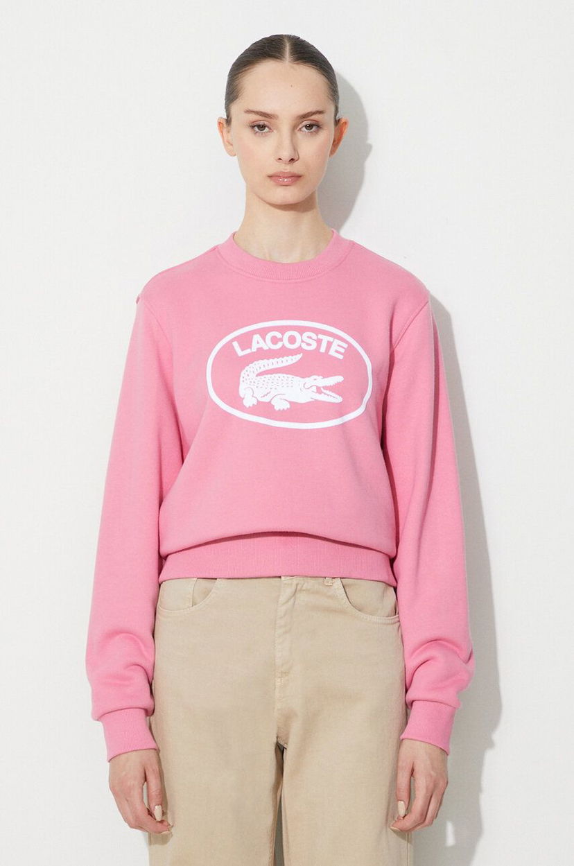 Суитчър Lacoste Sweatshirt With Print Розово | SF0342