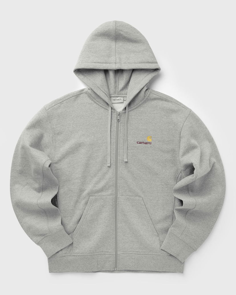 Суитчър Carhartt WIP Full-Zip Hooded American Script Jacket Сиво | I033063-V6.XX