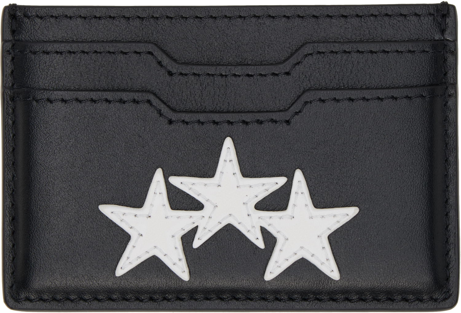 Портфейл AMIRI Three Star Leather Card Holder Черно | AMACCO1016, 0