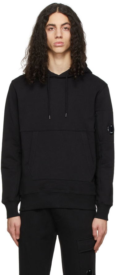 Суитчър C.P. Company Diagonal Raised Fleece Pullover Hoodie Черно | 12CMSS023A005086W, 4
