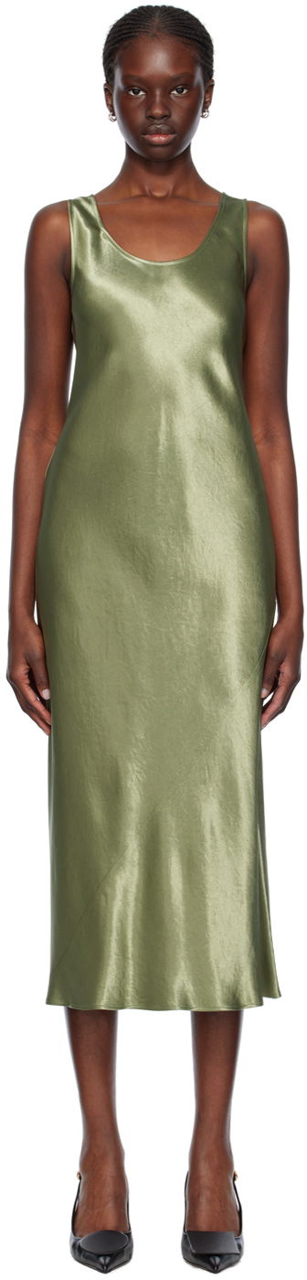 Pокля Max Mara Max Mara Talete Midi Slip Dress Зелено | 2416221078600
