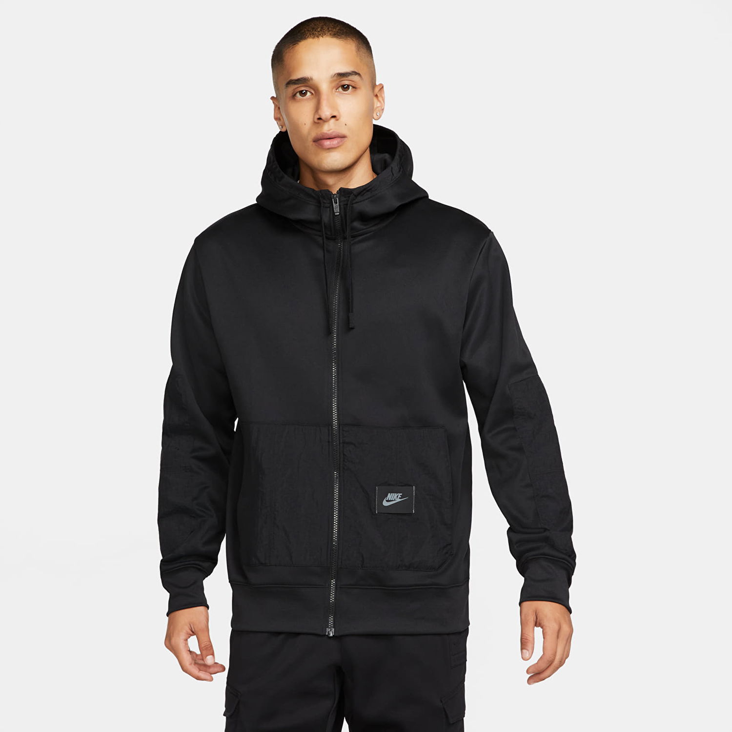 Суитчър Nike Dri-FIT Men's Full-Zip Hoodie Черно | DO2632-010, 1
