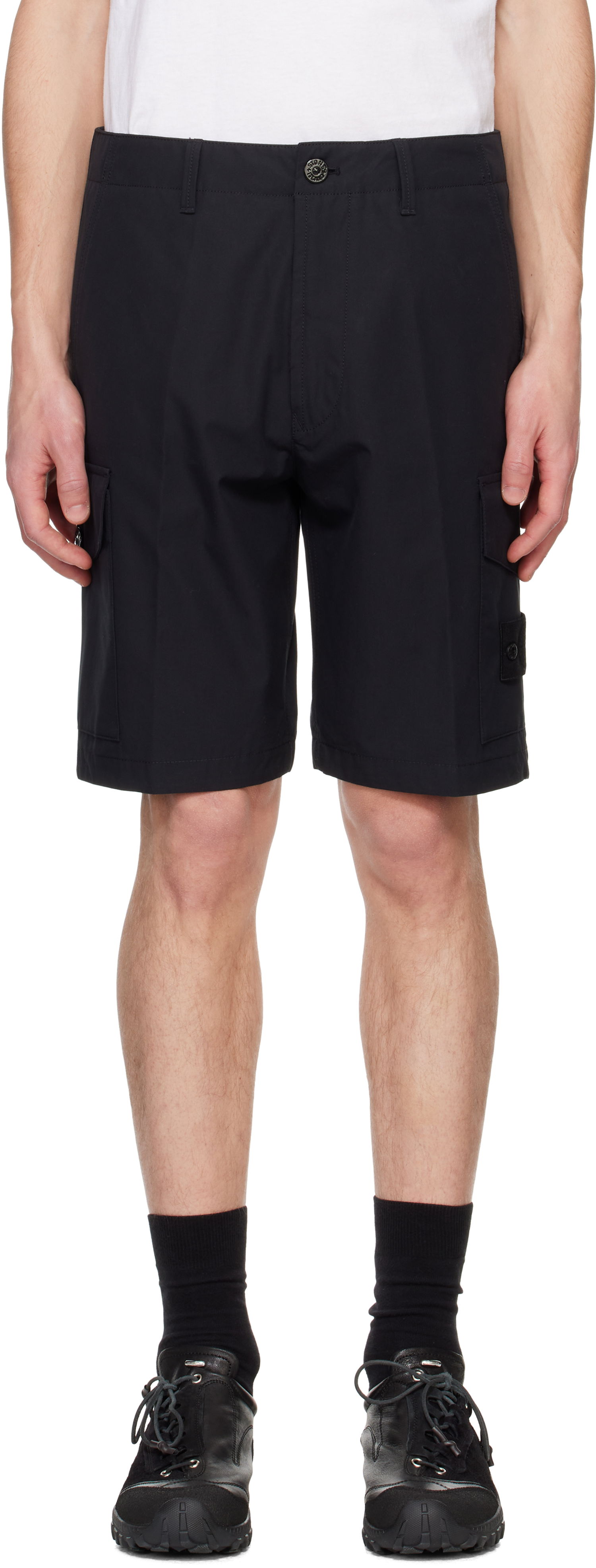 Къси панталони Stone Island Stone Island Organic Cotton Canvas Cargo Shorts Черно | K1S15 L100014 S00F1, 0