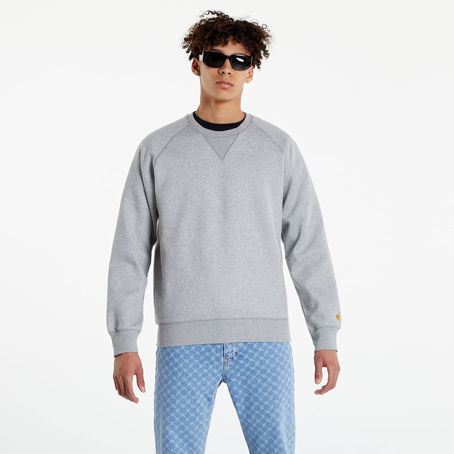Суитчър Carhartt WIP Chase Sweatshirt Сиво | I026383.00MXX, 1